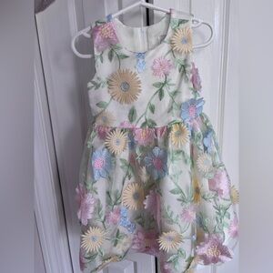 Rare Editions Pastel Floral Kids Dress